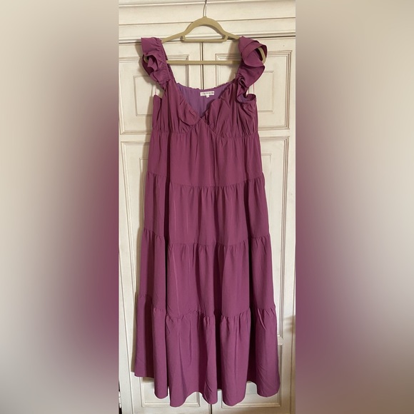 NWT Free the Roses Purple Maxi Dress - Size L - Picture 1 of 6